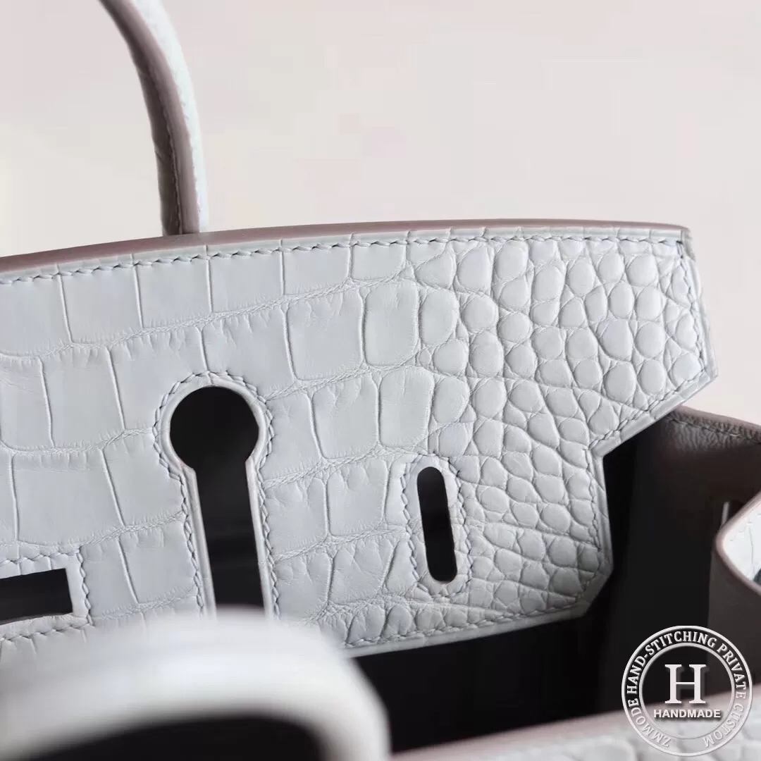 Birkin 25 80 Pearl Grey