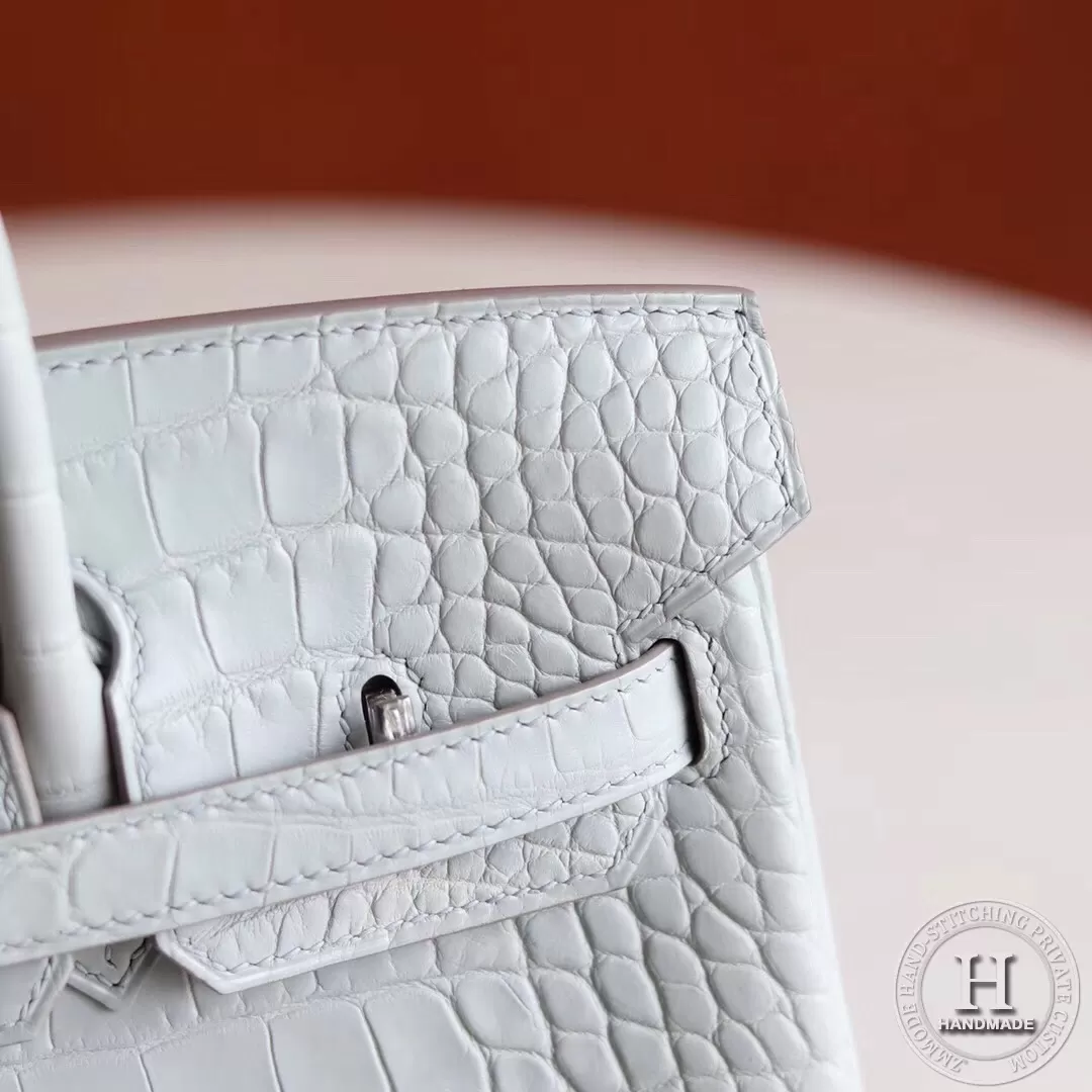 Birkin 25 80 Pearl Grey