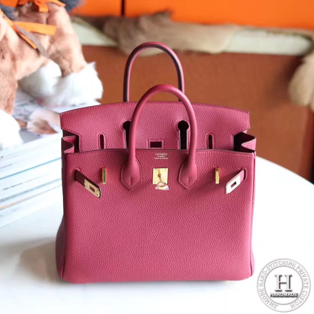Birkin 25 Togo K1 Rouge Grenade GHW