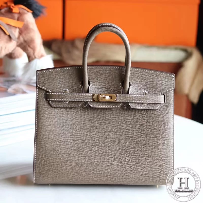 Birkin 25cm Epsom CK18 Etoupe Ghw