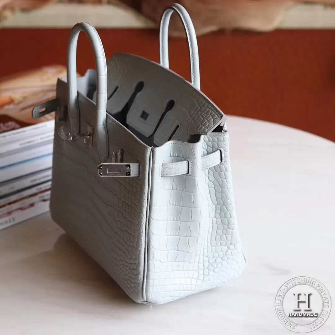 Birkin 25 80 Pearl Grey