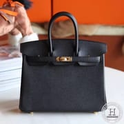 Birkin 25 Epsom 89 Noir GHW