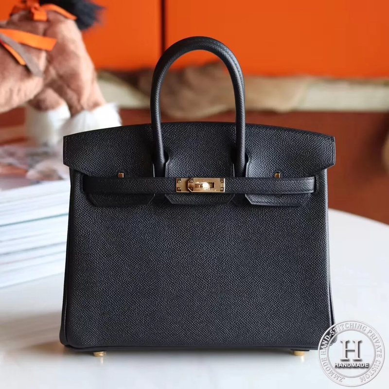 Birkin 25 Epsom 89 Noir GHW