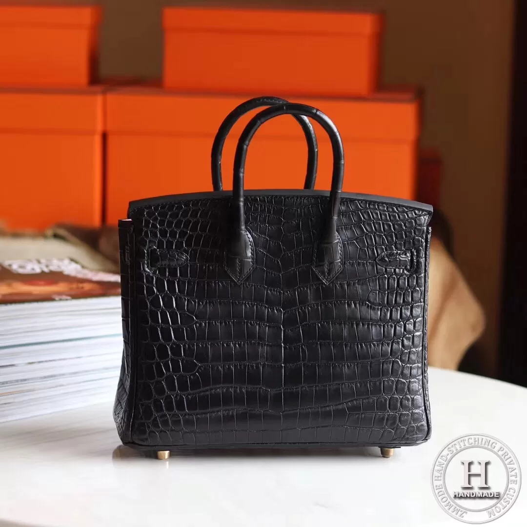 Birkin 25 89 Noir / 5P GHW