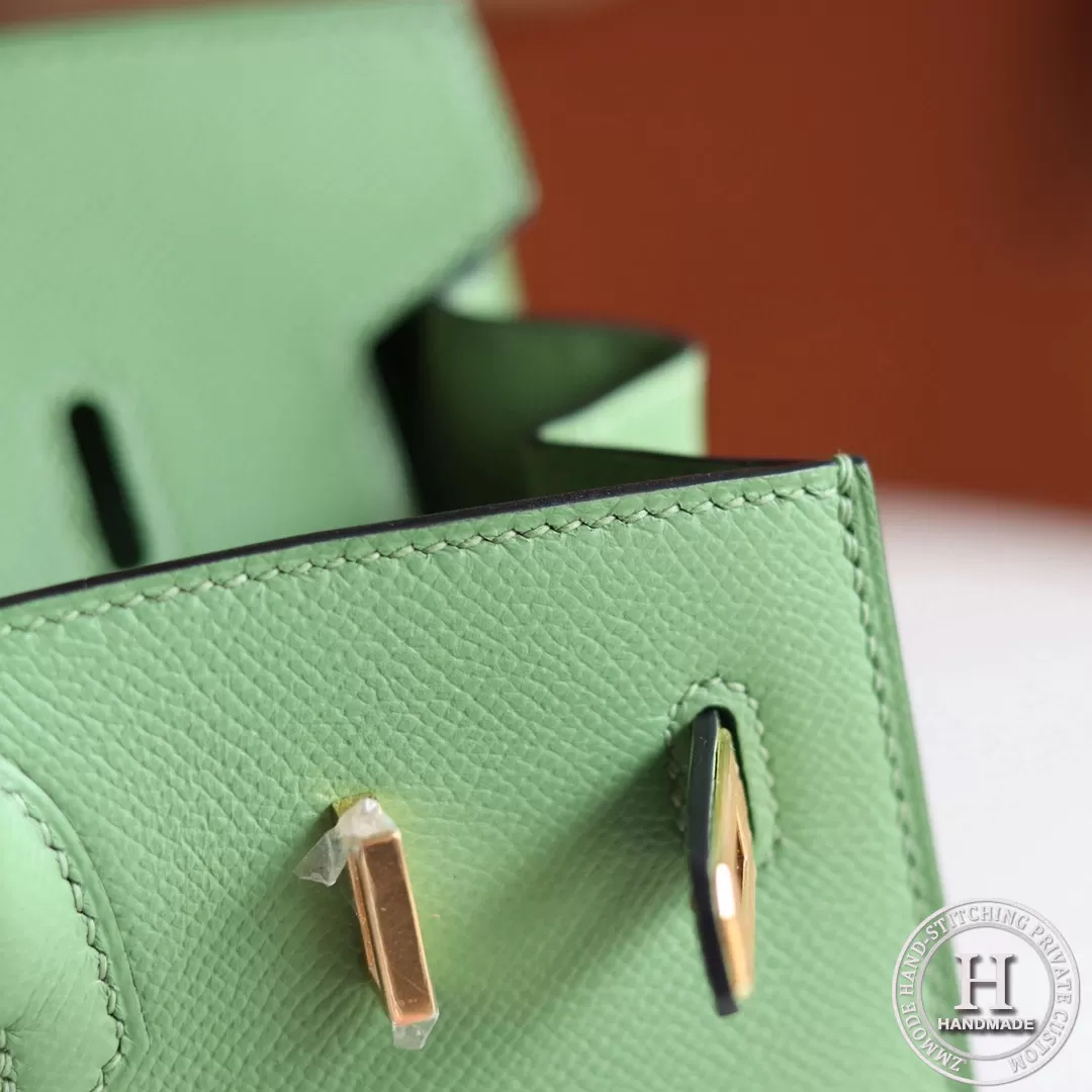 Birkin 25 Epsom 3i Vert Criquet GHW