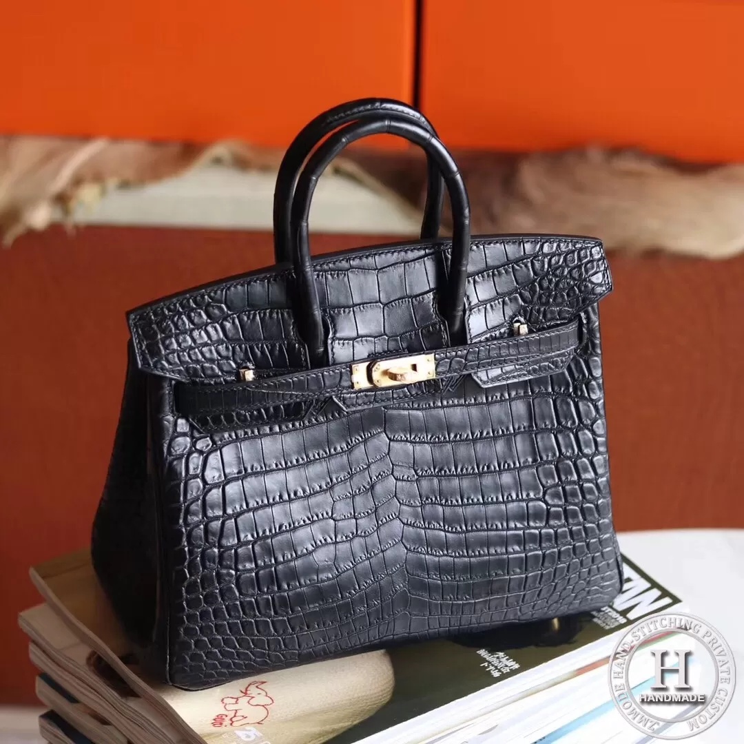 Birkin 25 89 Noir / 5P GHW