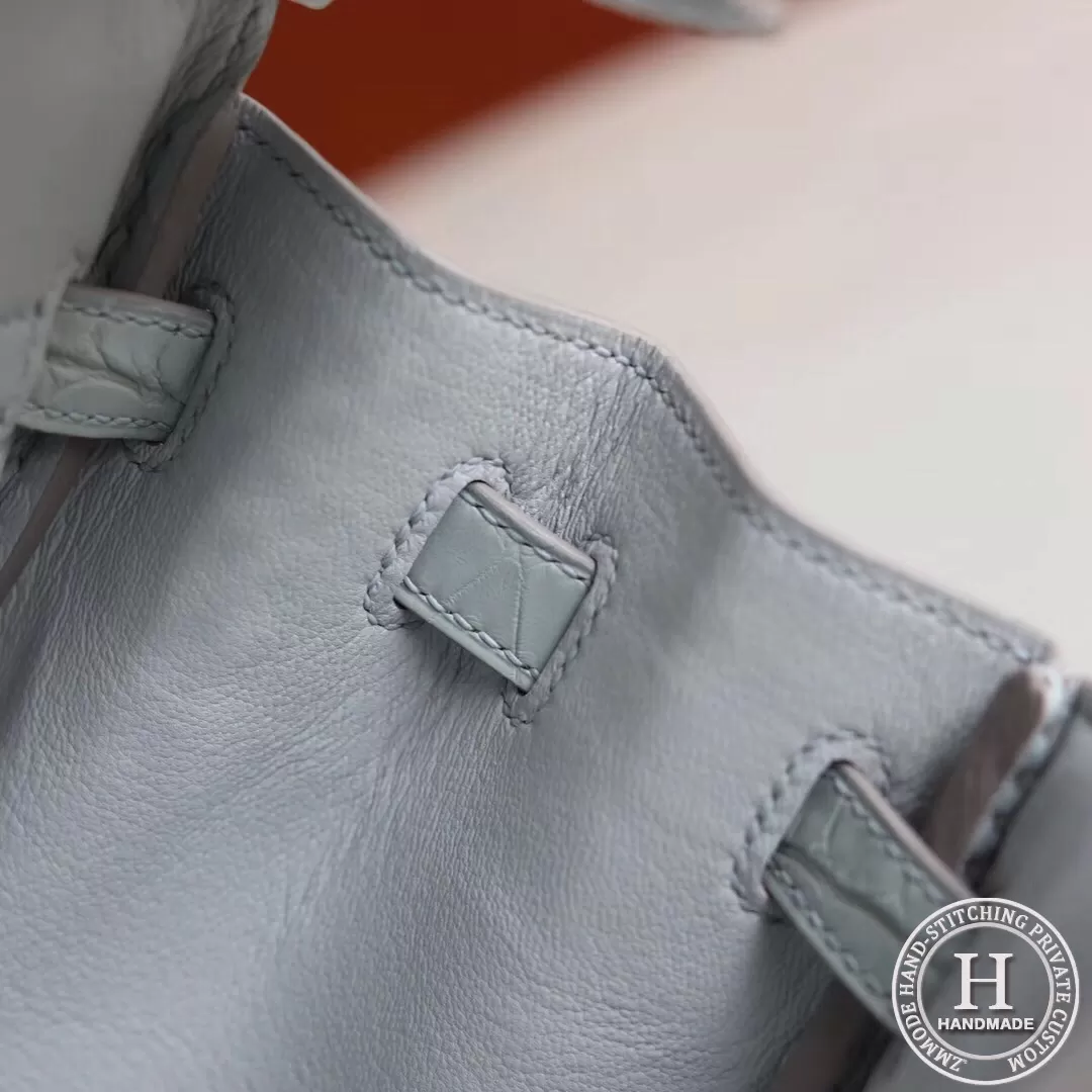 Birkin 25 80 Pearl Grey
