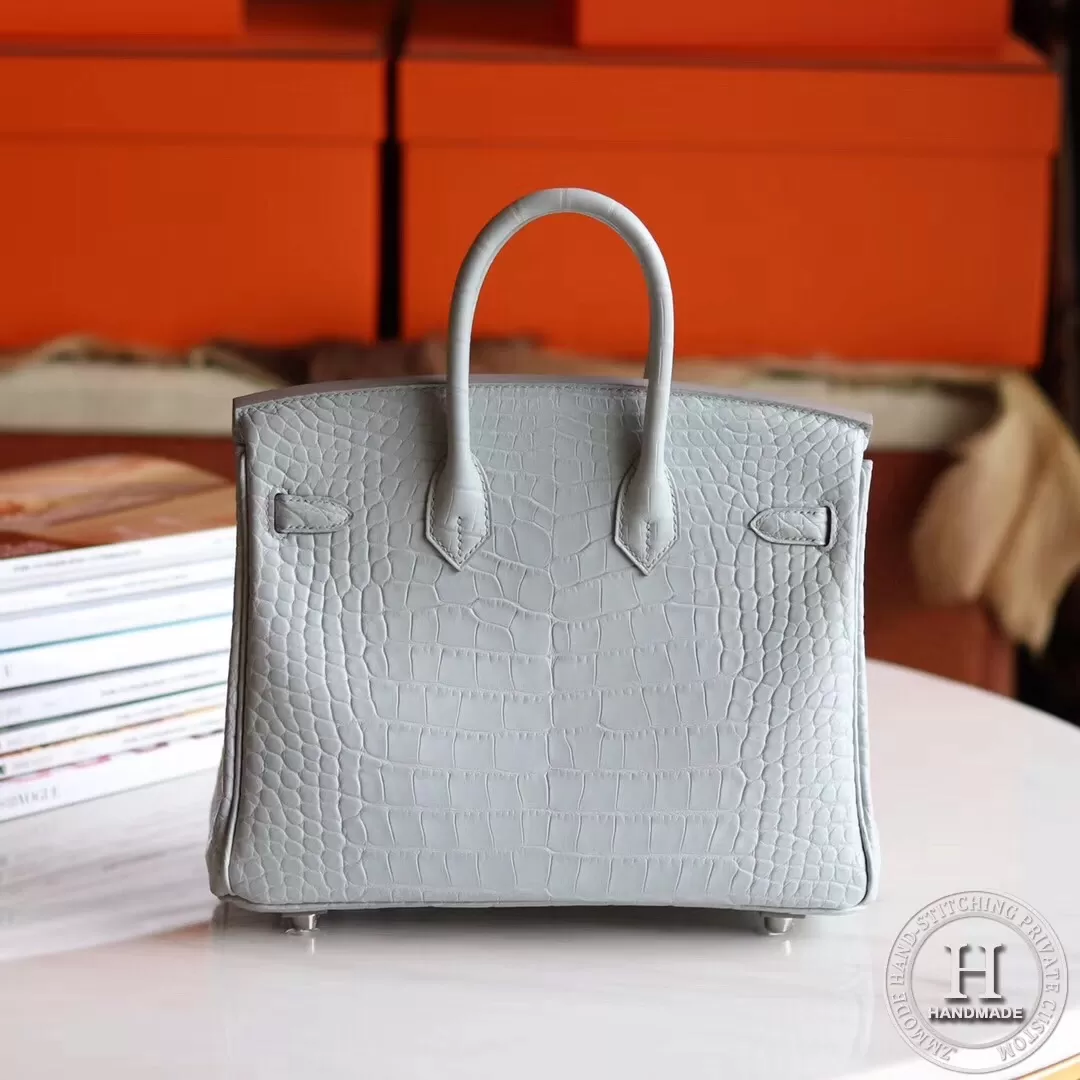 Birkin 25 80 Pearl Grey