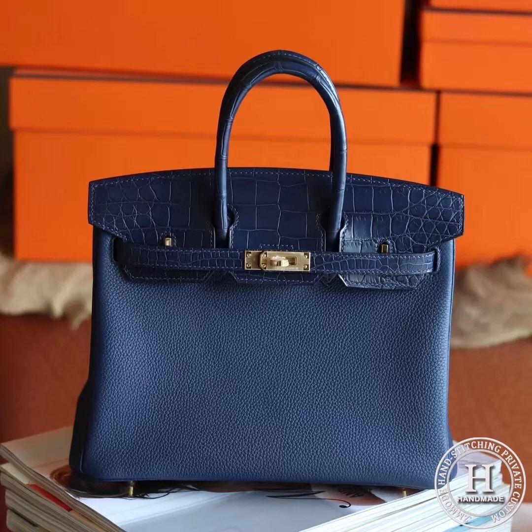Birkin touch 25 togo 73 Blue sapphire GHW