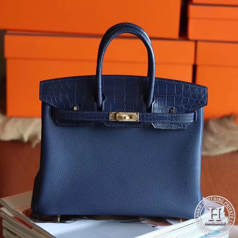 Birkin touch 25 togo 73 Blue sapphire GHW
