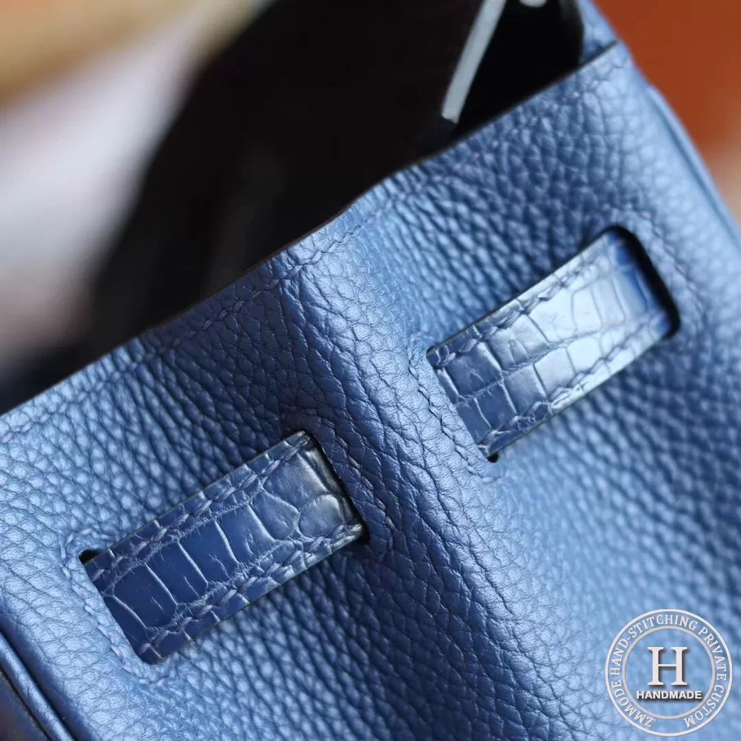 Birkin touch 25 togo 73 Blue sapphire GHW
