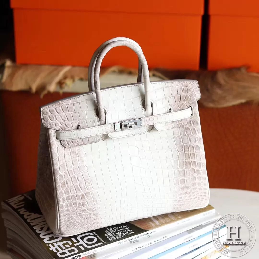 HIMALAYAN CROCODILE BIRKIN 25 PHW
