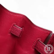 Birkin 25 Togo K1 Rouge Grenade GHW