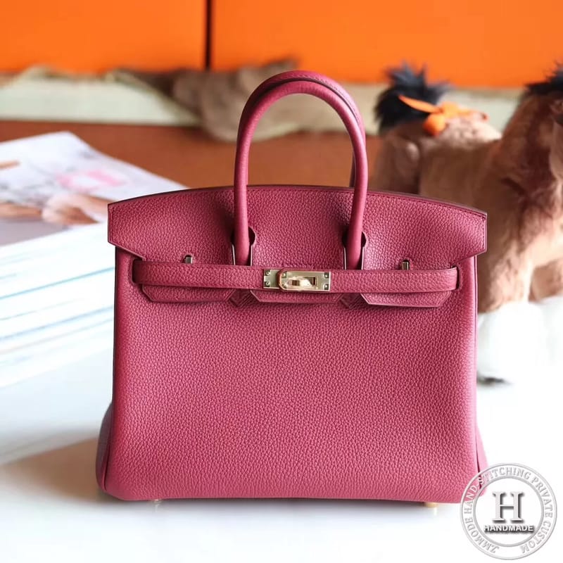 Birkin 25cm Togo K1 Rouge Grenade Ghw