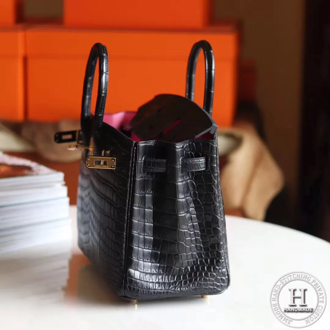 Birkin 25 89 Noir / 5P GHW