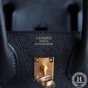 Birkin 25 Epsom 89 Noir GHW