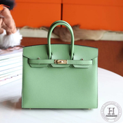 Birkin 25 Epsom 3i Vert Criquet GHW
