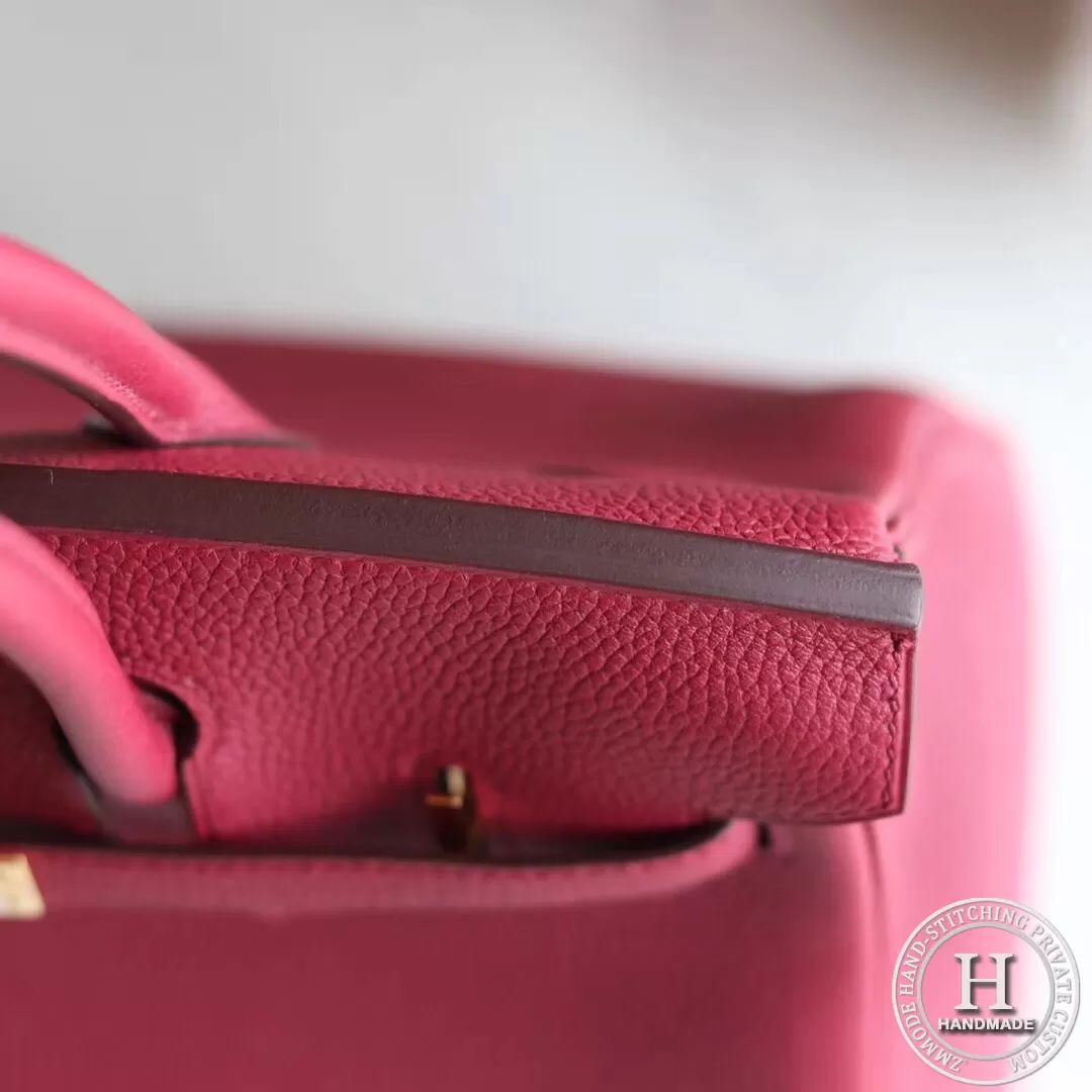 Birkin 25 Togo K1 Rouge Grenade GHW