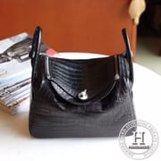 Lindy 30 89 Noir Matte (Alligator Crocodile）□