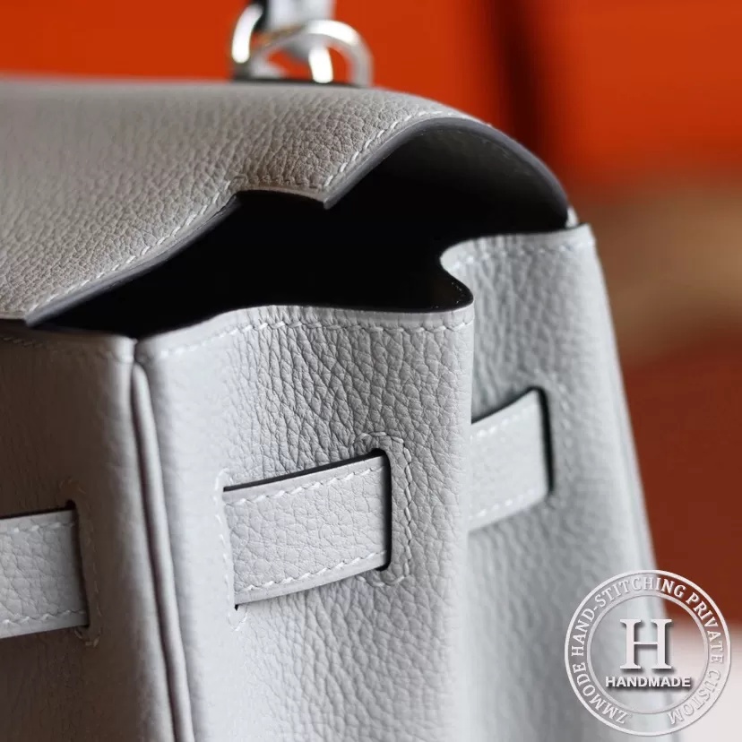 Hermes Kelly 32 Bag 4Z Gris Mouette Togo PHW/GHW