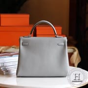 Hermes Kelly 32 Bag 4Z Gris Mouette Togo PHW/GHW