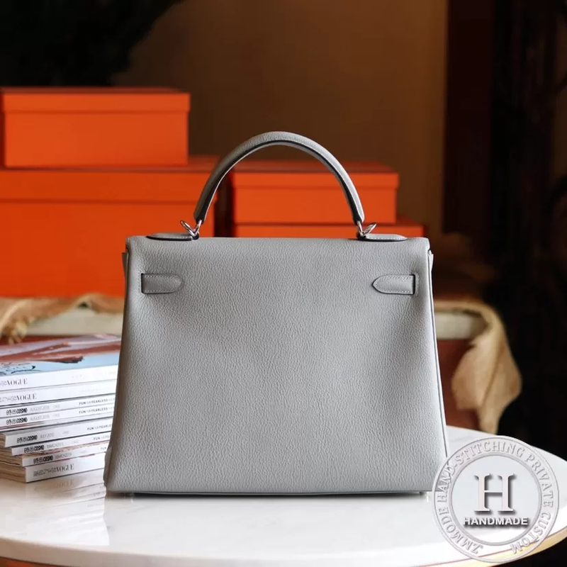 Hermes Kelly 32 Bag 4Z Gris Mouette Togo PHW/GHW