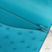 HERMES Constance 24CM  7F 孔雀蓝 金扣