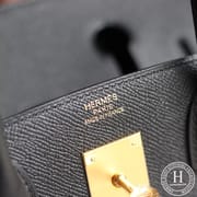 89 Noir Epsom Birkin 30cm GHW