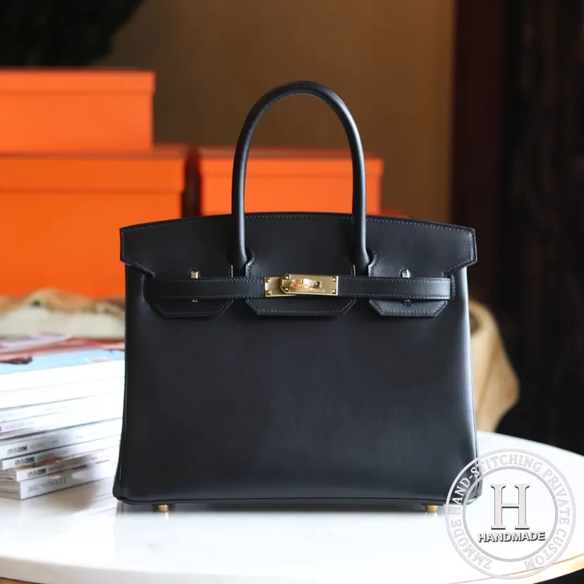 89 Noir Box  Birkin 30  GHW