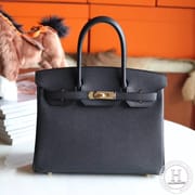 89 Noir Epsom Birkin 30cm GHW