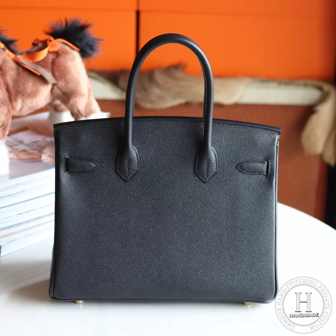 89 Noir Epsom Birkin 30cm GHW