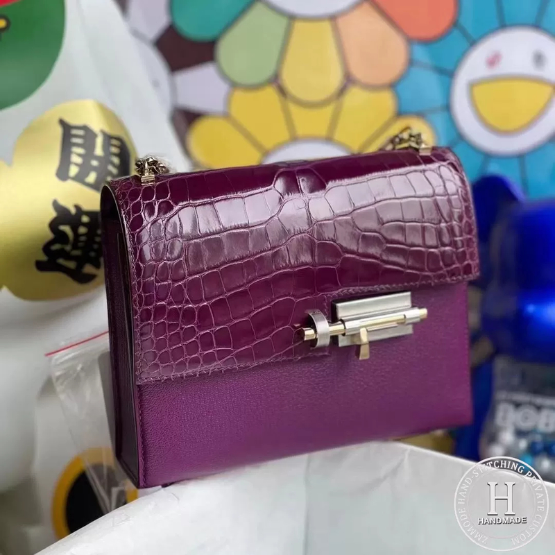 Hermes Verrou 17.5cm Touch N5 Cassis zmmode