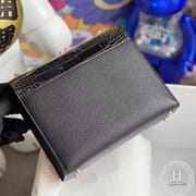 Hermes Verrou Mini 17.5cm Touch Chevre Mysore  Shiny Alligator Crocodile CK89 Noir  Black Phw