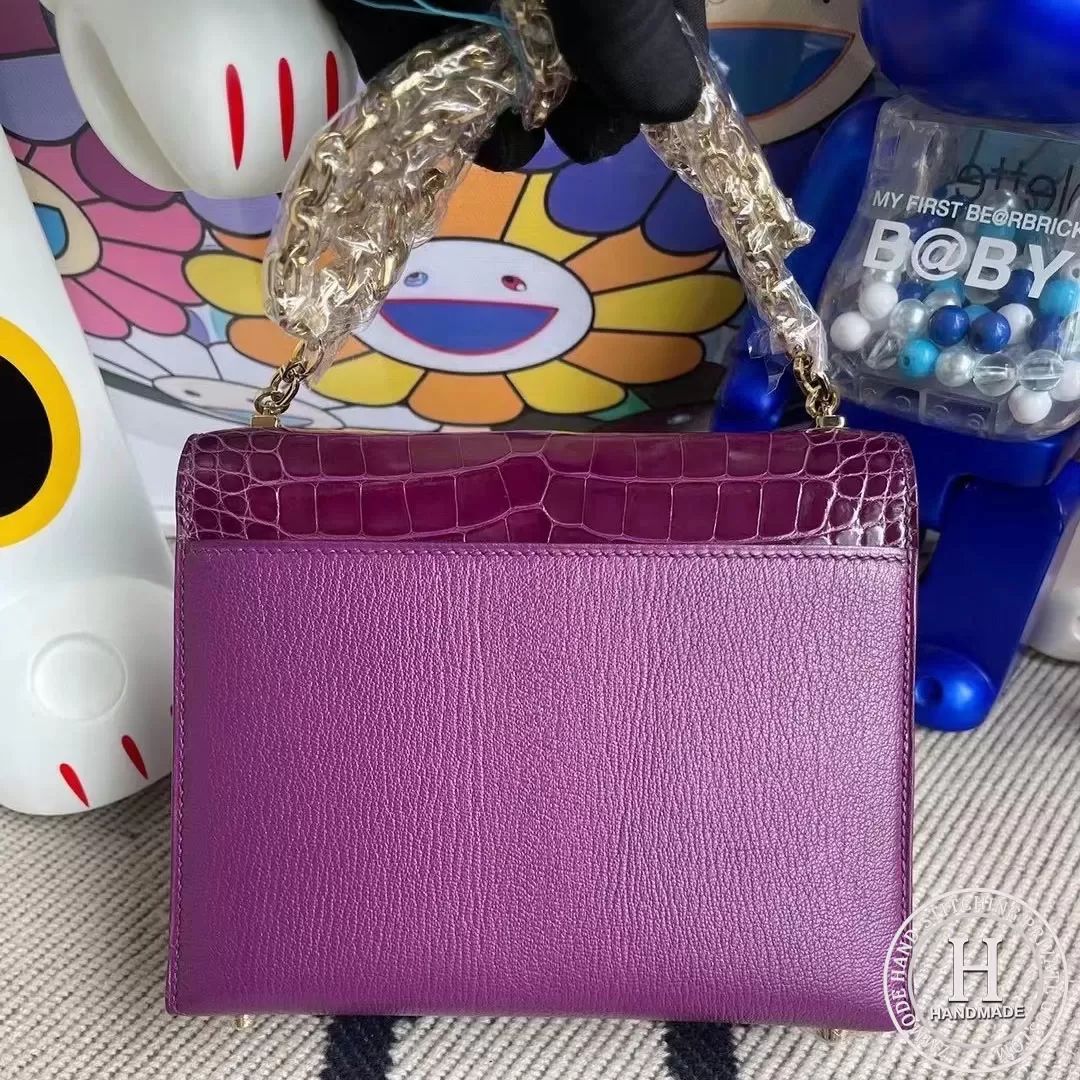 Hermes Verrou 17.5cm Touch N5 Cassis zmmode