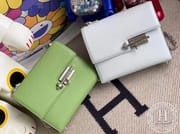 Hermes Verrou Mini 17.5cm Touch Chevre Mysore  Shiny Alligator Crocodile CK89 Noir  Black Phw