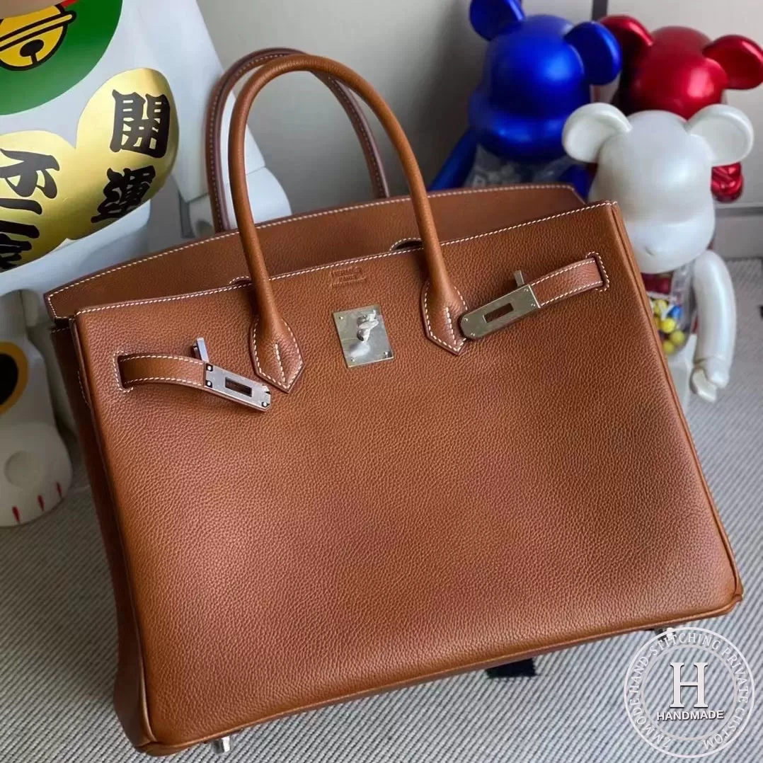 Hermes Birkin 35cm Barenia Faubourg  34 Fauve