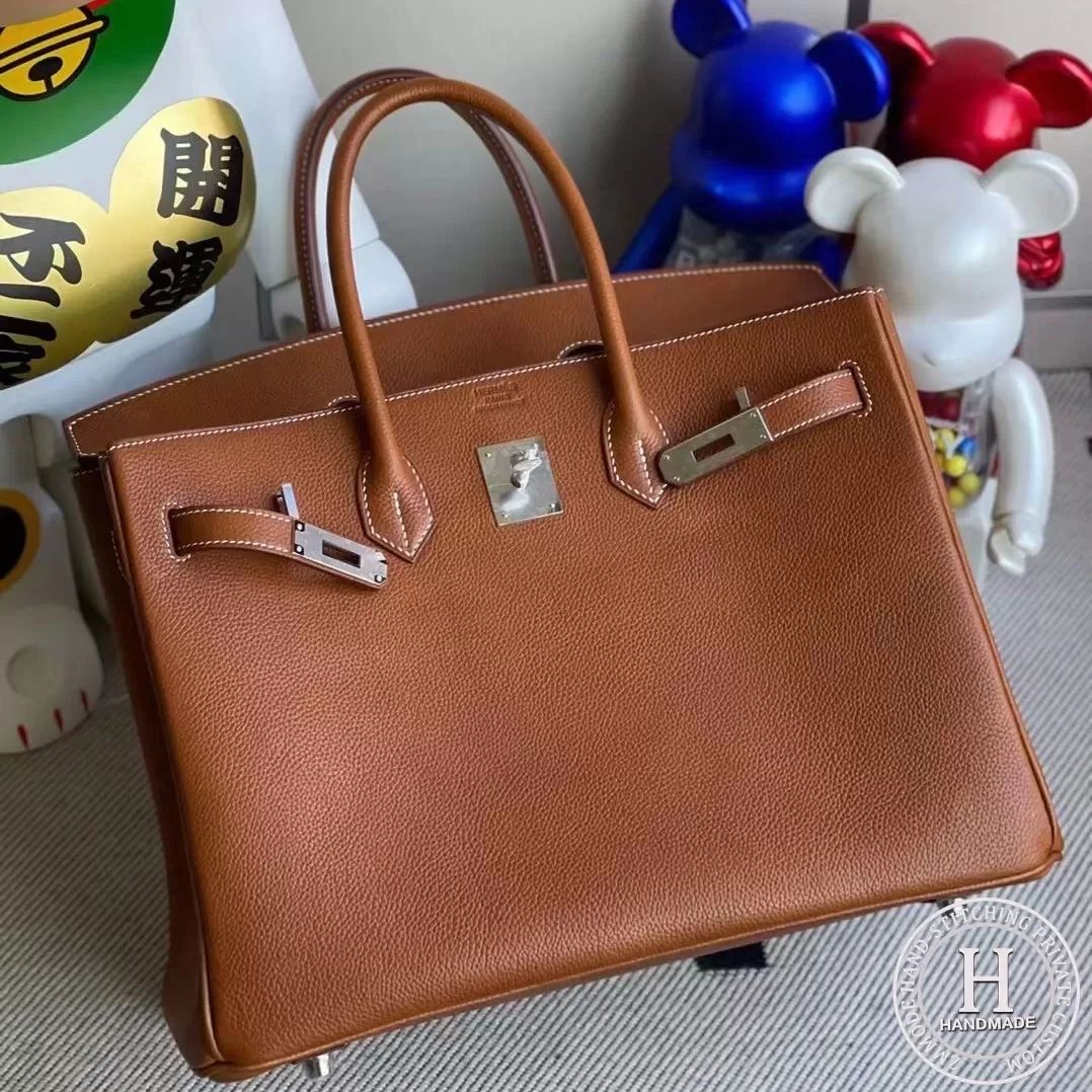 Hermes Birkin 35cm Barenia Faubourg  34 Fauve