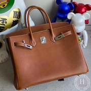 Hermes Birkin 35cm Barenia Faubourg  34 Fauve