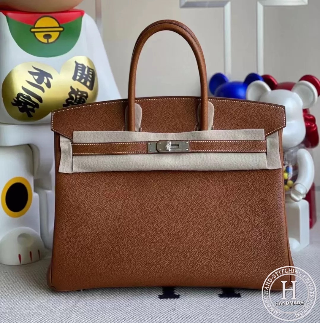 Hermes Birkin 35cm Barenia Faubourg  34 Fauve