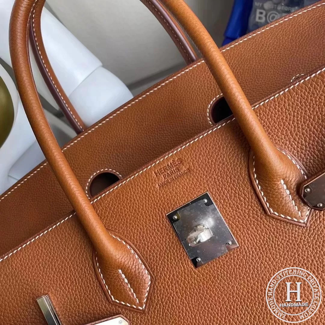 Hermes Birkin 35cm Barenia Faubourg  34 Fauve
