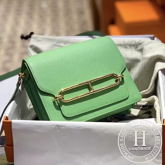 Hermes Roulis mini 19 Evercolor 3I Vert Criquet