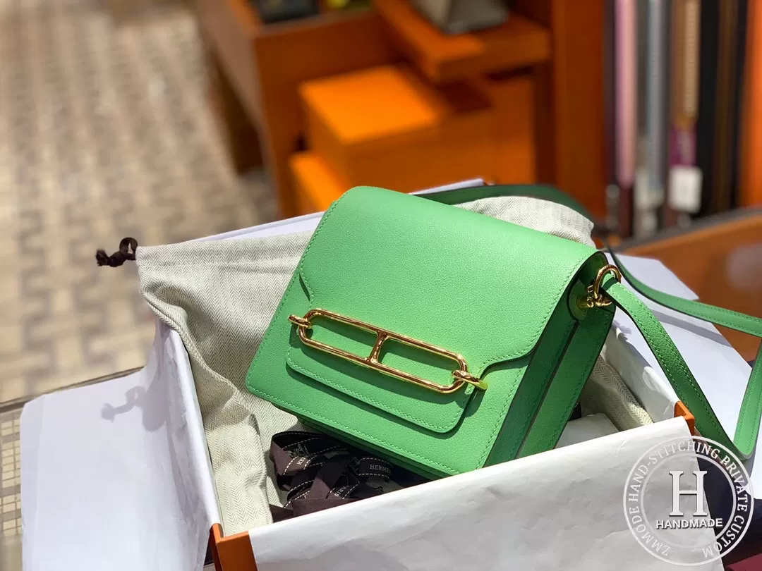Hermes Roulis mini 19 Evercolor 3I Vert Criquet