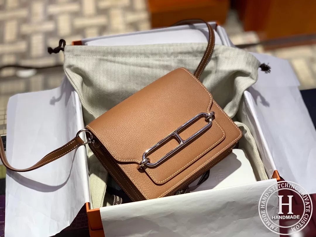 Hermes Roulis mini Evercolor calfskin CK37 gold Hermes Roulis mini Evercolor calfskin CK37 gold