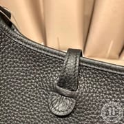 Evelyn Mini Clemence Tc皮 黑色 银扣
