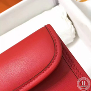 HERMES Jige Elan 29cm Swif Q5 Rouge Casaqbe
