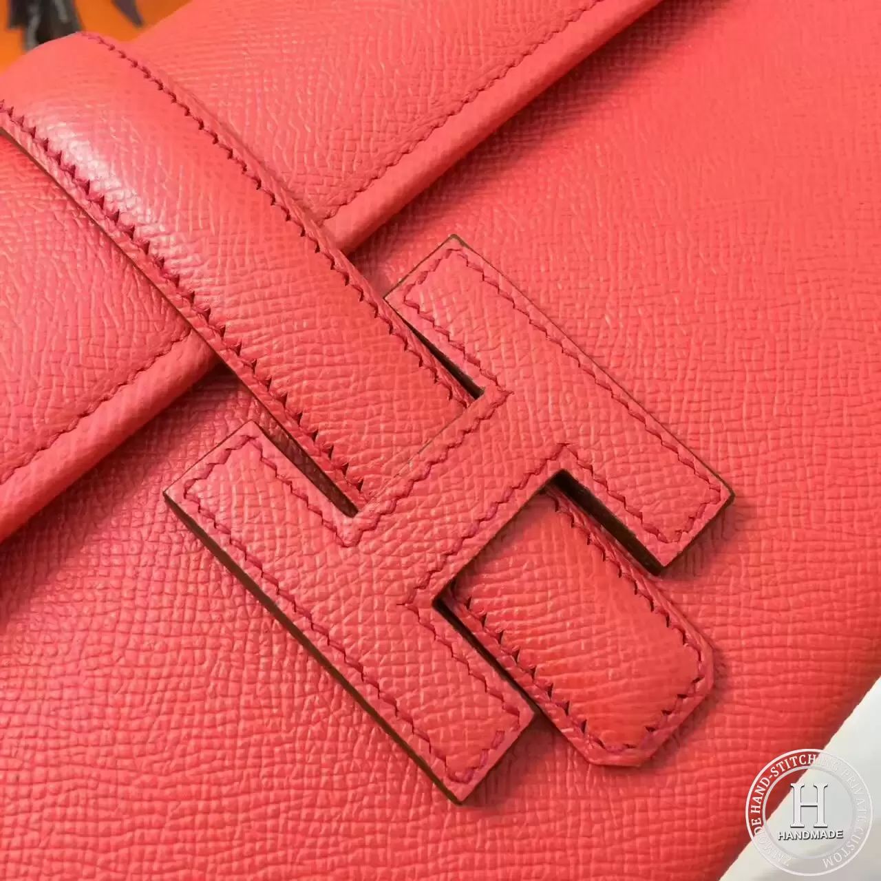 HERMES  Jige Elan 29cm Epsom  T5 Rose Jaipur