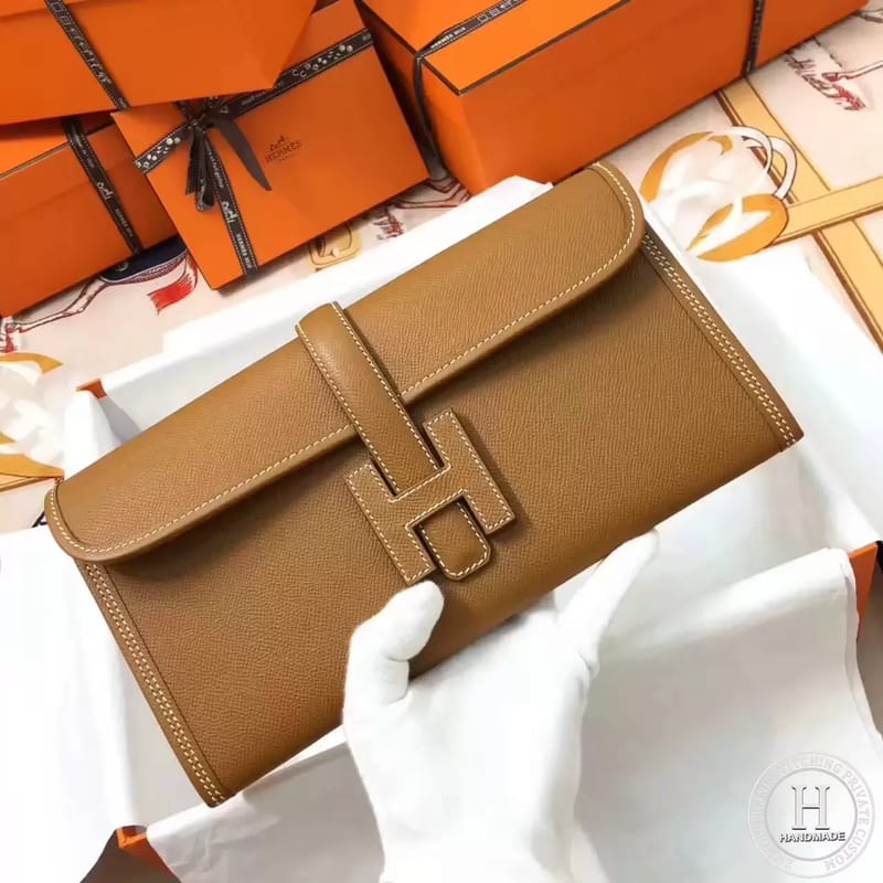 HERMES Jige Elan 29cm Epsom37 Gold