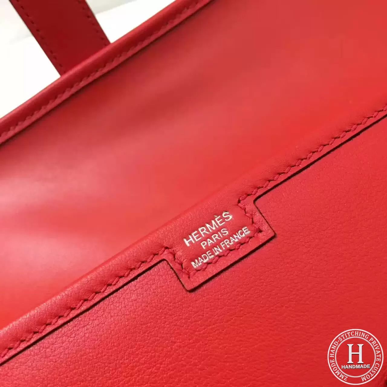 HERMES Jige Elan 29cm Swif Q5 Rouge Casaqbe
