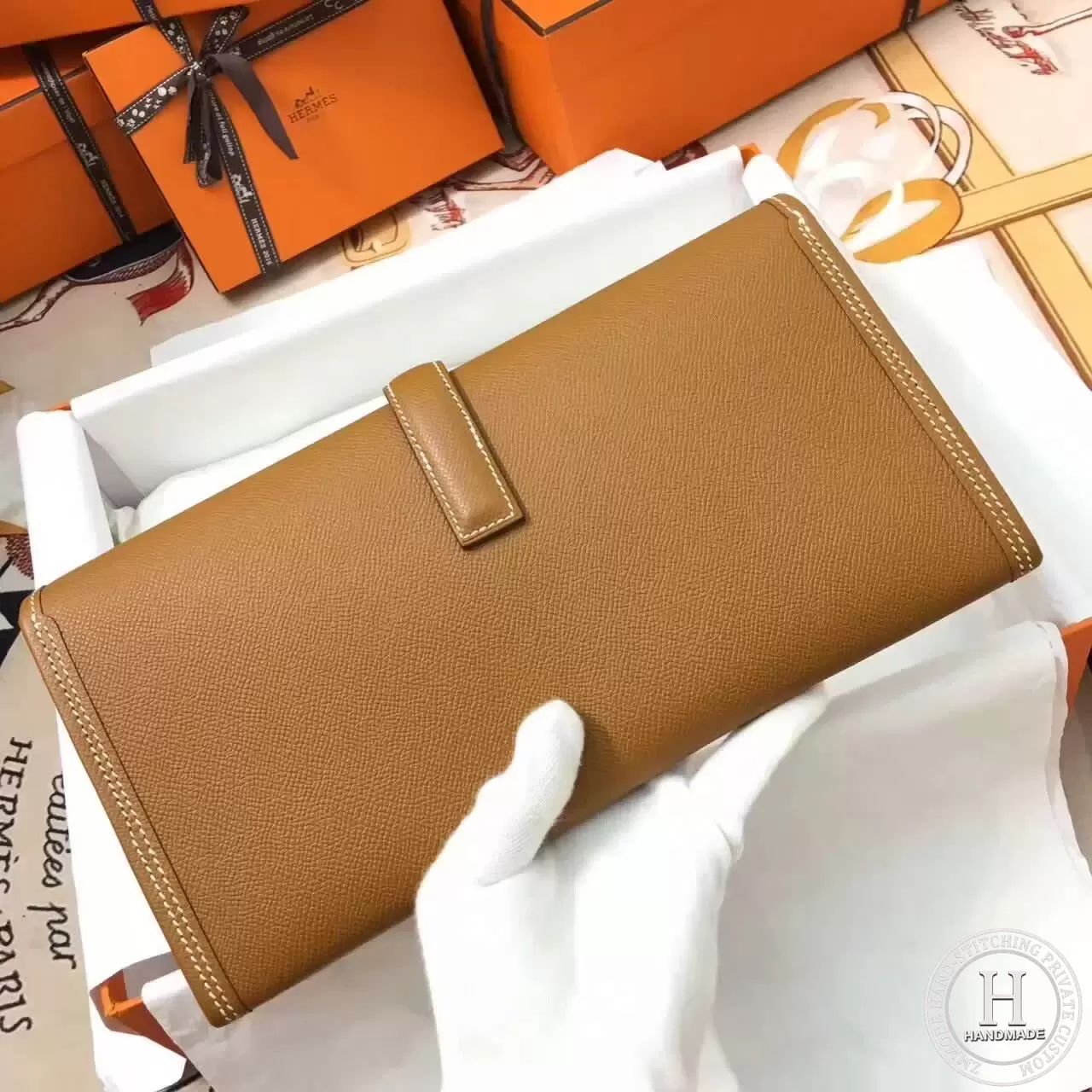 HERMES Jige Elan 29cm Epsom37 Gold
