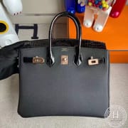 Hermes Birkin 25cm Touch 89 Noir Togo Shiny Nilo Crocodile